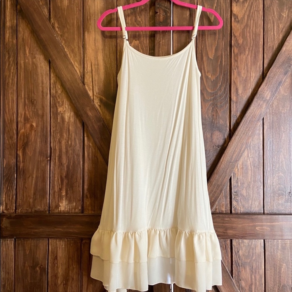 Matilda Jane RARE! “Oh So Fine” Dress Extender Adult Women Sz L Large Cream